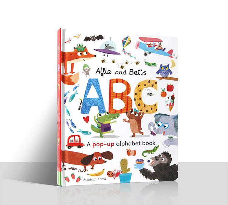Knjige ABC ploča s podignutim poklopcem