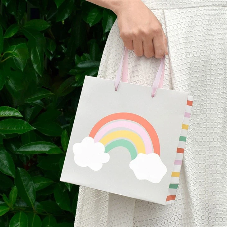 Cute Cartoon Clouds Rainbow Thickened White Card Gift Carton